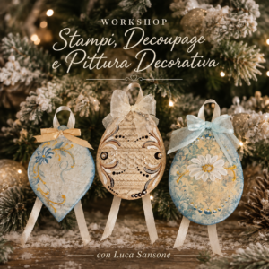 WORKSHOP STAMPI, DECOUPAGE E PITTURA DECORATIVA dalle 10,30 alle 12,00